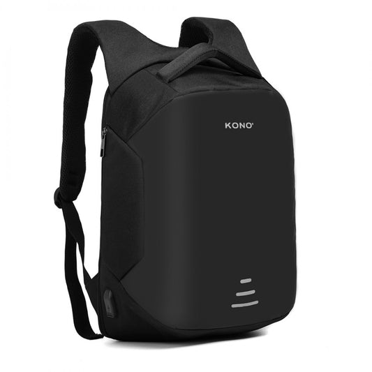 E1946 - Reflective Usb Interface Backpack - Black/Blue/Grey