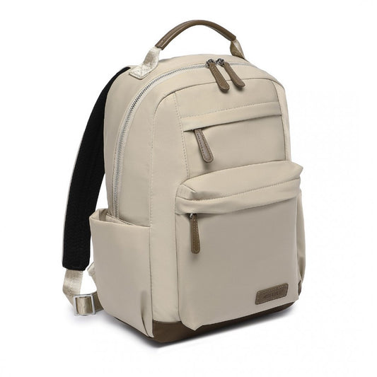 BPM2431 - Stylish Women’s Backpack Trolley Sleeve - Beige/Black/BlackApricot/GreyApricot