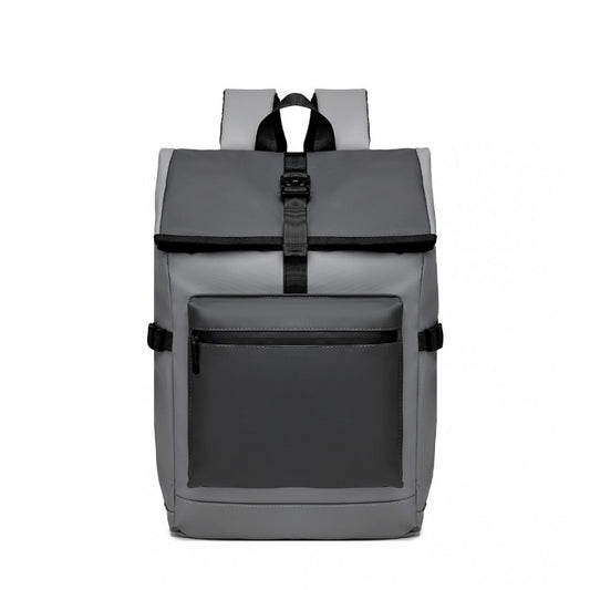 E2330 - Kono Durable PVC Coated Waterproof Backpack - Grey