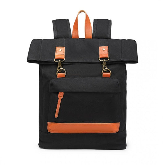 EB2303 - Large Capacity Canvas Casual Travel Backpack - Black