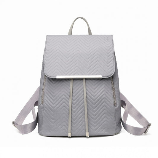 LH2358 - Miss Lulu Lightweight And Elegant Backpack - Black/Grey