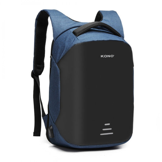 E1946 - Reflective Usb Interface Backpack - Black/Blue/Grey