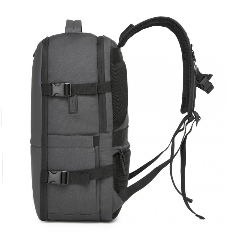 BPK2437 - Carry-On Cabin Size Backpack - Black/Grey