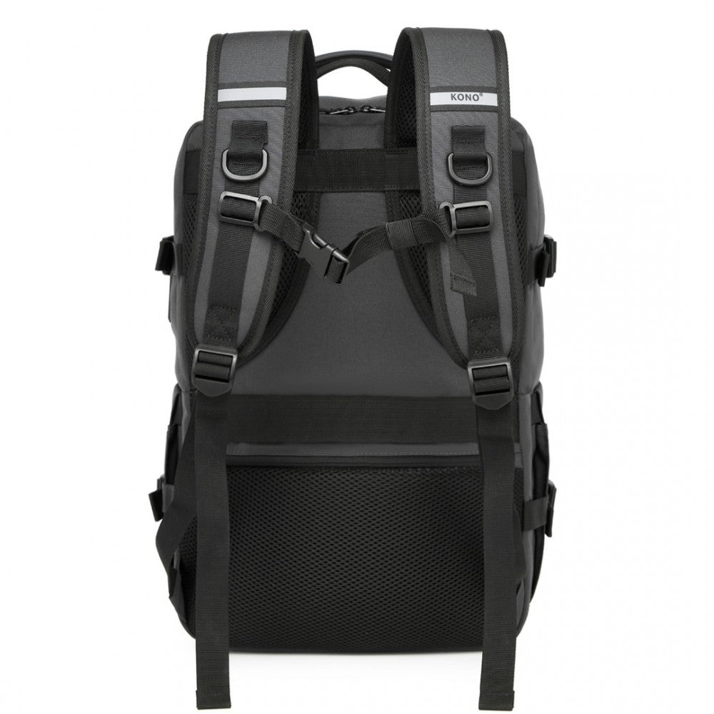 BPK2437 - Carry-On Cabin Size Backpack - Black/Grey