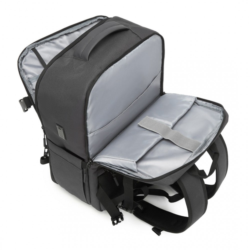 BPK2437 - Carry-On Cabin Size Backpack - Black/Grey