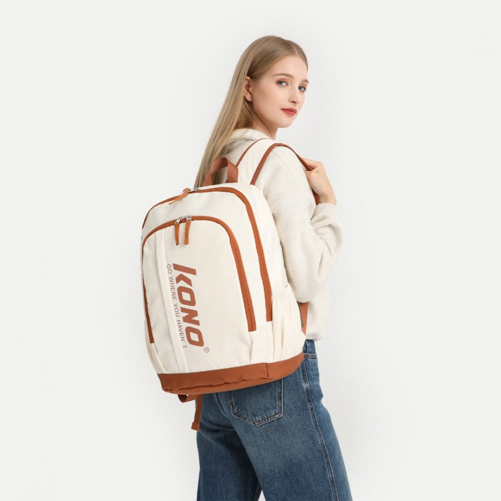 EB2325 - Waterproof Casual Backpack - Beige