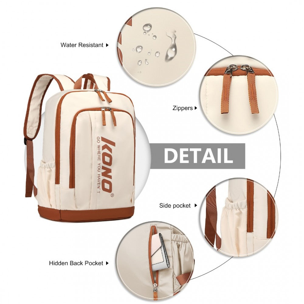 EB2325 - Waterproof Casual Backpack - Beige