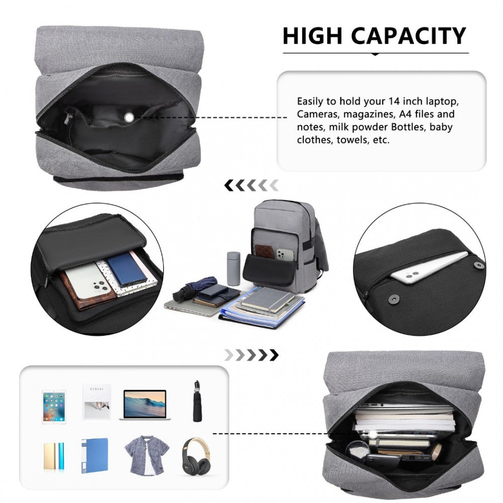 EG2032 - Smart Backpack USB Chargeable Interface - Grey