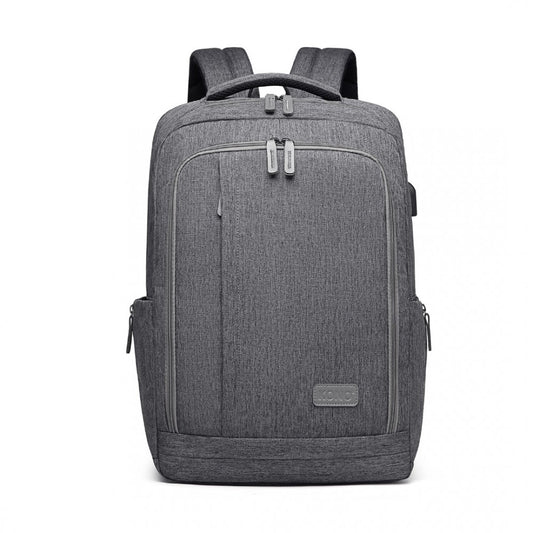 EM2111 - Multi-Compartment Backpack USB - Grey/Black