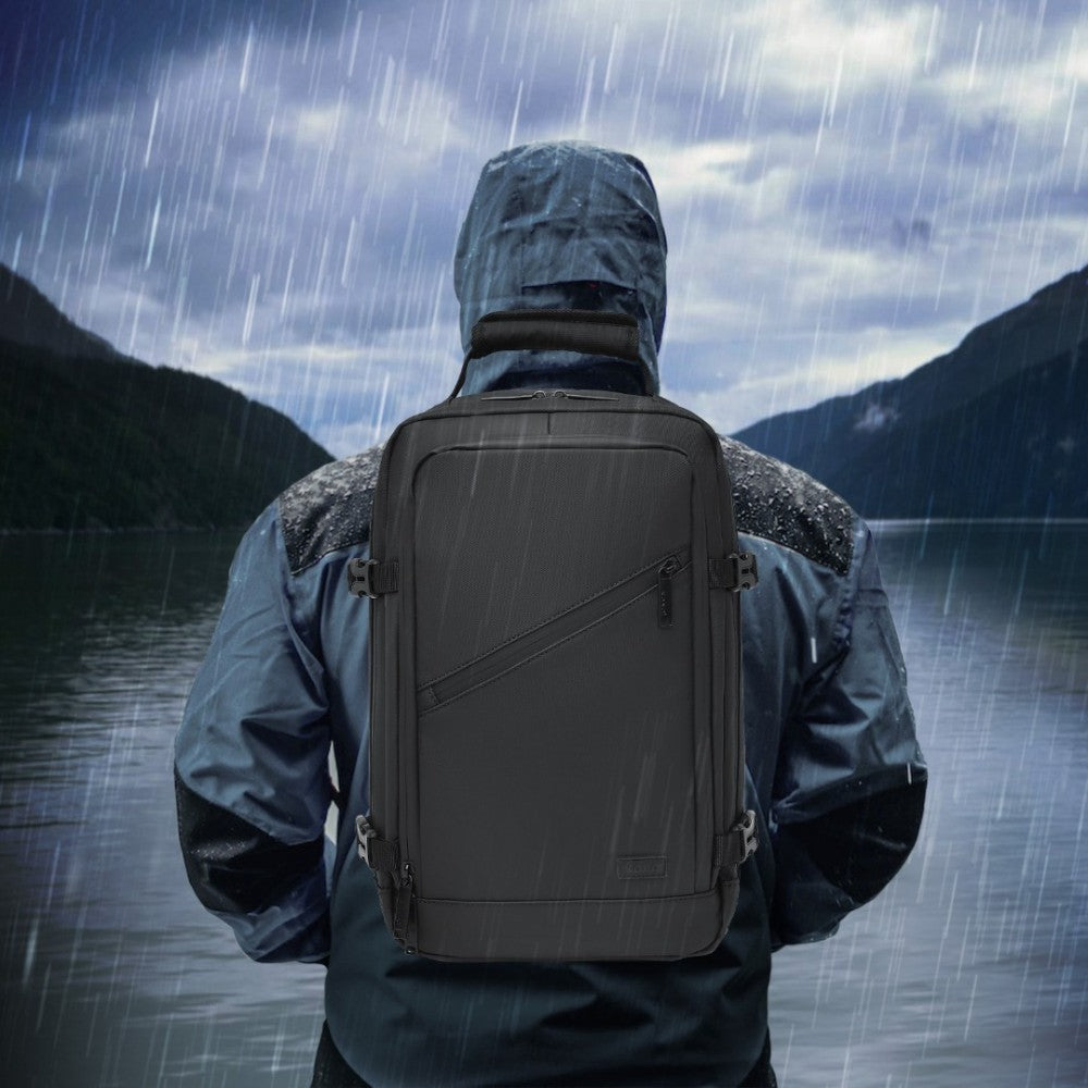 EM2334 - PVC Coated Cabin Bag Carry On Travel Backpack - Grey