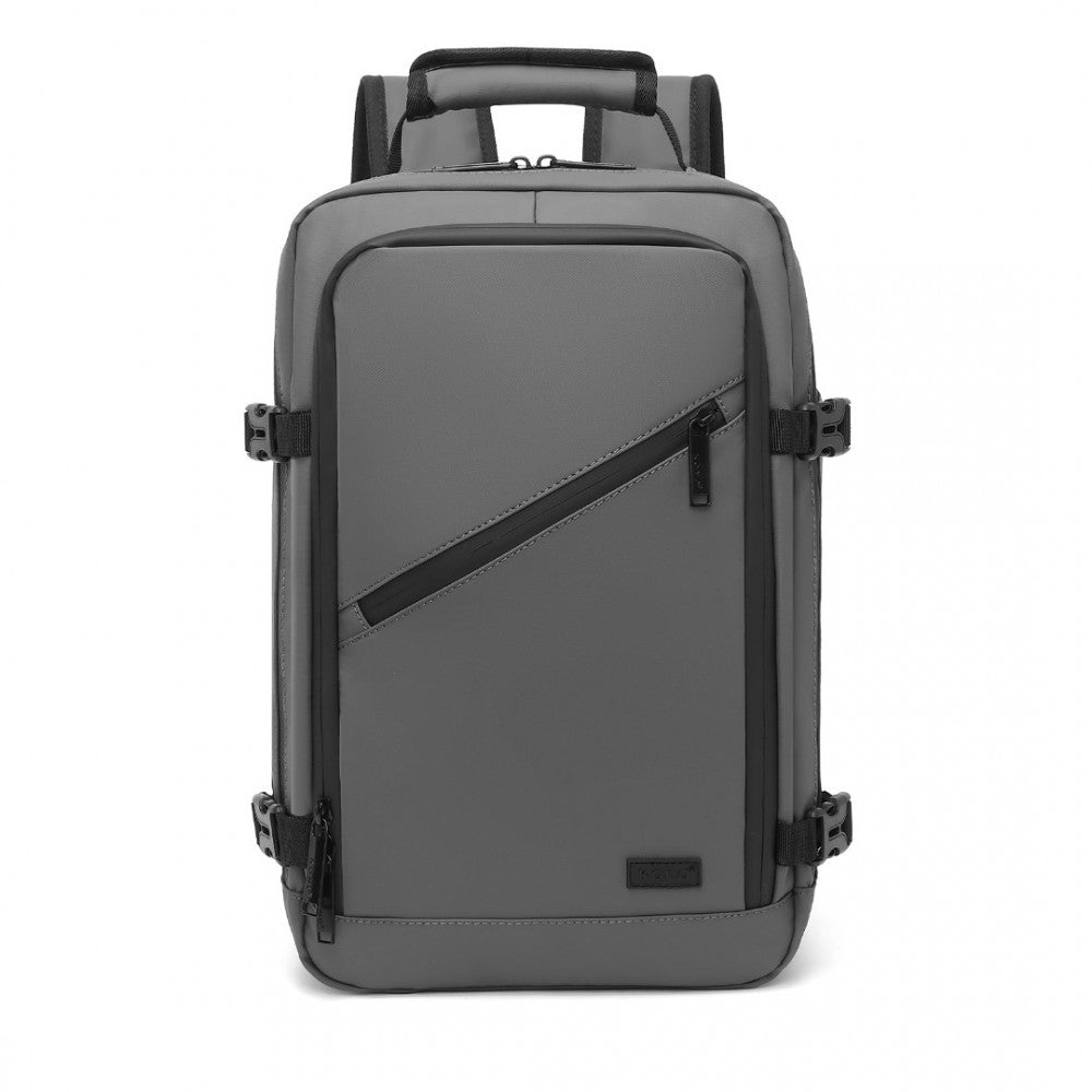 EM2334 - PVC Coated Cabin Bag Carry On Travel Backpack - Grey