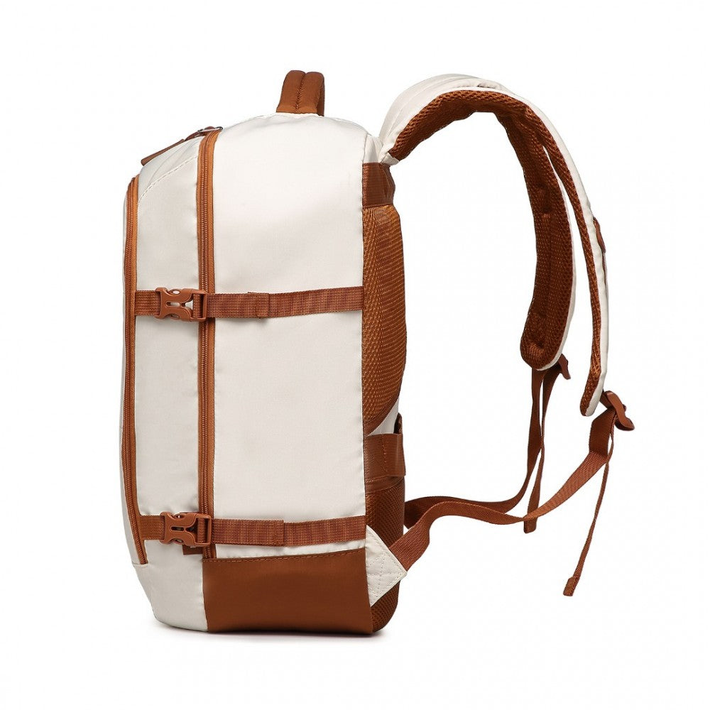 EM2413 - Premium Carry-On Travel Backpack Cabin Bag - Beige Brown