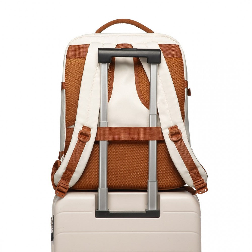 EM2413 - Premium Carry-On Travel Backpack Cabin Bag - Beige Brown