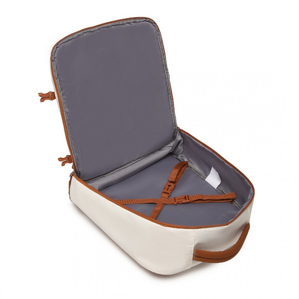 EM2413 - Premium Carry-On Travel Backpack Cabin Bag - Beige Brown