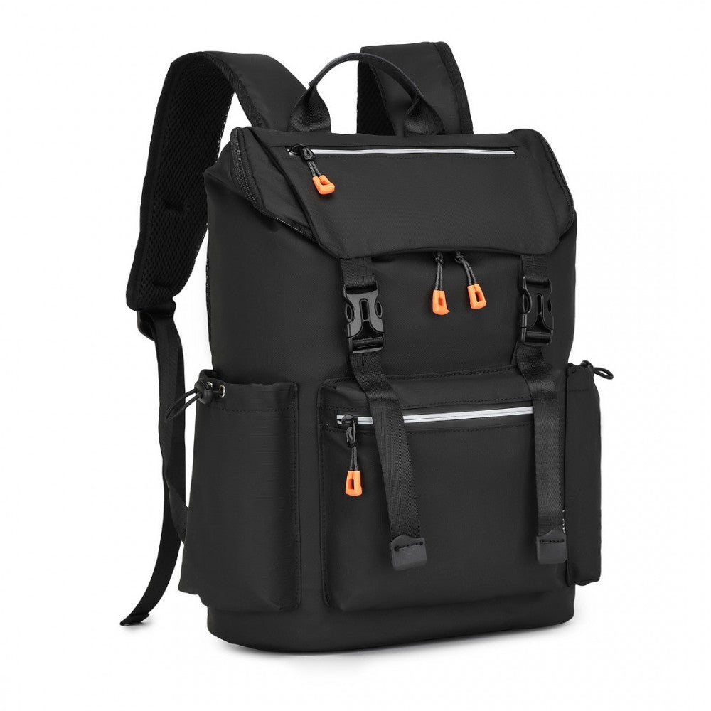 EQ2404 - Advanced Leisure Backpack Reflective USB - Grey/Black