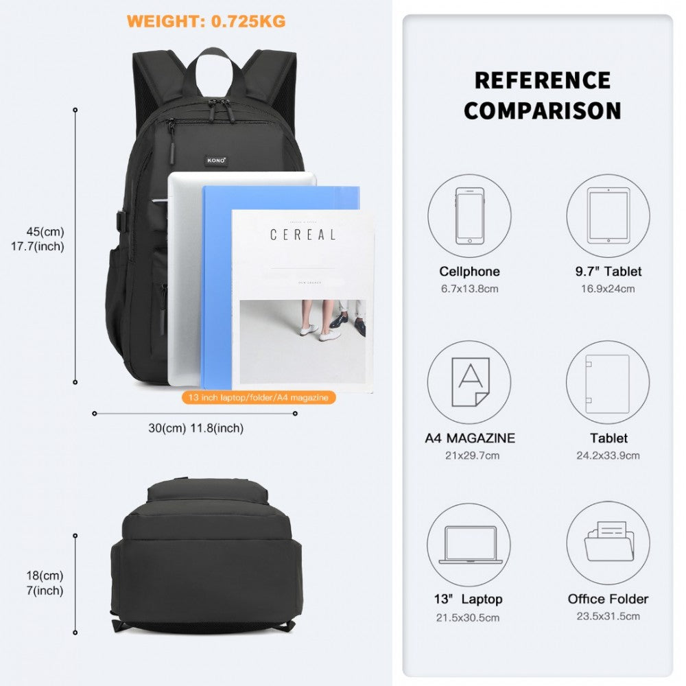 EQ2416 - PVC Coated Urban Water-Resistant Backpack - Black