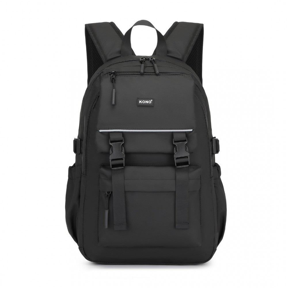 EQ2416 - PVC Coated Urban Water-Resistant Backpack - Black