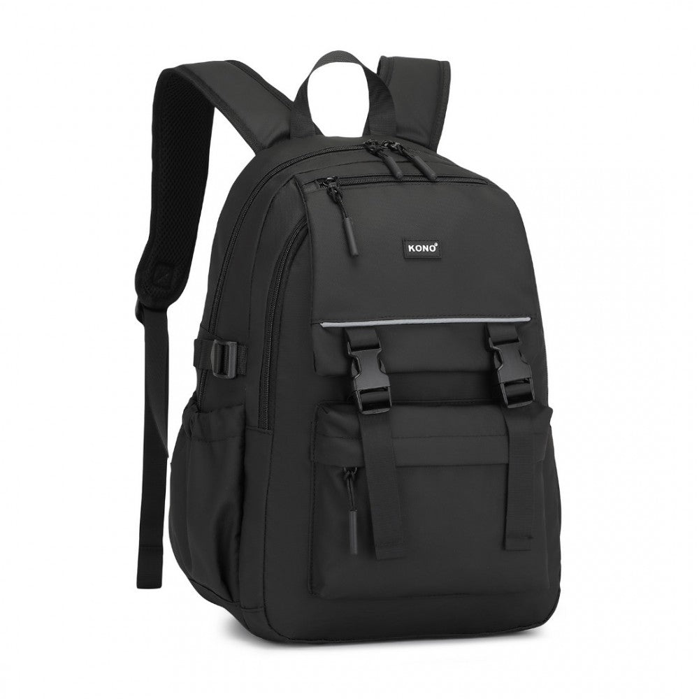 EQ2416 - PVC Coated Urban Water-Resistant Backpack - Black