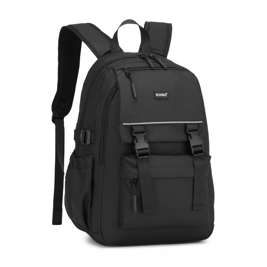 EQ2416 - PVC Coated Urban Water-Resistant Backpack - Black