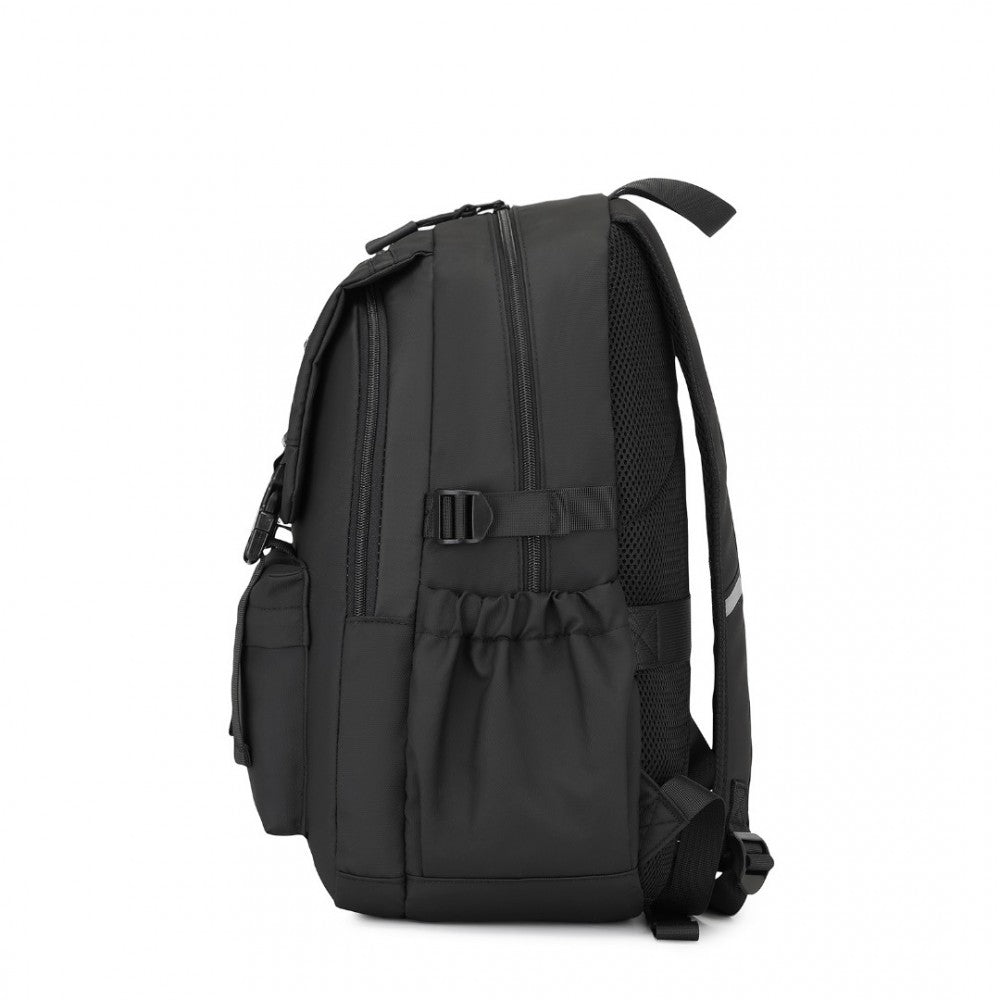 EQ2416 - PVC Coated Urban Water-Resistant Backpack - Black