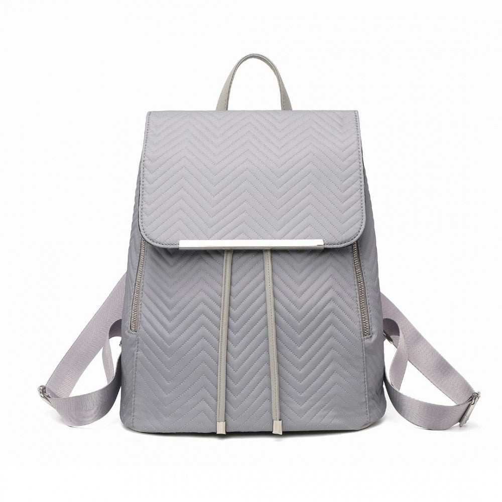 LH2358 - Miss Lulu Lightweight And Elegant Backpack - Black/Grey